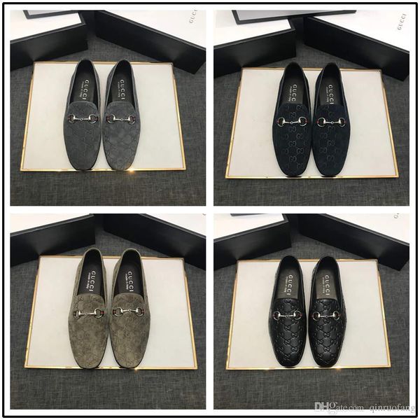 

newst 4colour 2019 european shoes dual density rubber outsole slip-on printed mens dress shoes gift metal point tap dance, Black