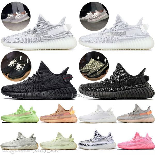 

new kanye west clay v2 static reflective gid glow in the dark mens running shoes true form women men sports designer sneakers outdoor