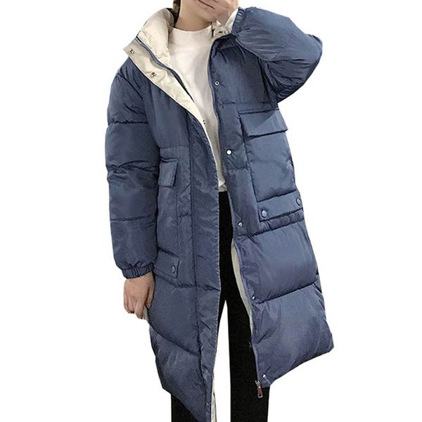 

hooded lady coat long winter coats parkas cotton women winter jacket thicken yellow women jackets warm parka feminina c5999, Black