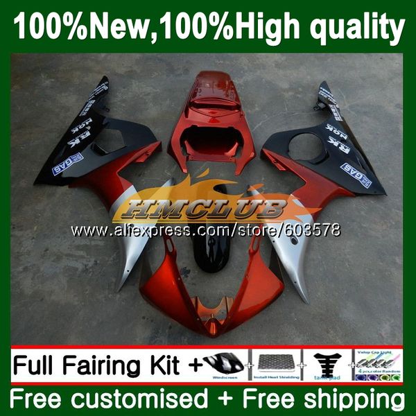 

body for yzf600 yzfr6s 2006 2007 2008 2009 126cl.66 orange silver yzf-600 yzf r6 s r6s 06-09 yzf-r6s 06 07 08 09 fairings, Black