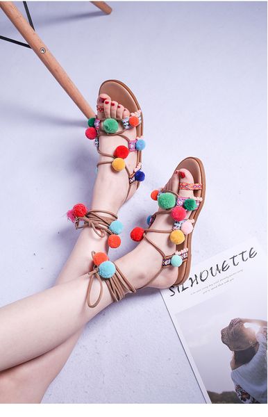 

sexy2019 woman rome wind fish mouth baby the ball sandals, Black