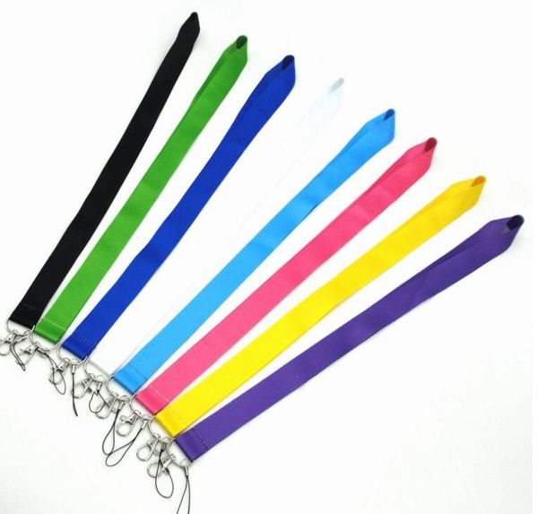 

lot 10pcs lovely party gift popular candy 8 color key lanyard badge id cards holders neck straps with keyring gifts party favors, Silver