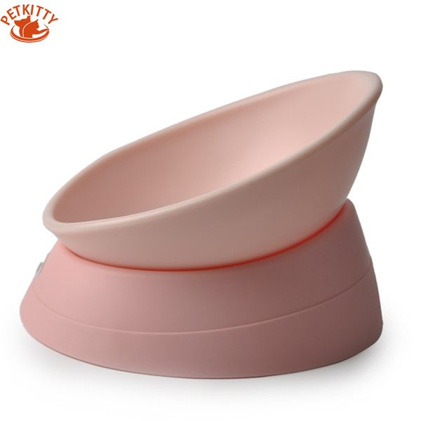 

petkitty anti-slip plastic pet cat bowl with raised stand pet feeding bowls dog cat feeders drinker neck support bowl