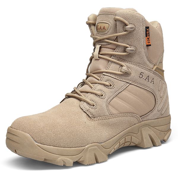 

men's outdoor sport boots army tactical boots desert hiking leather enthusiasts marine male combat shoes