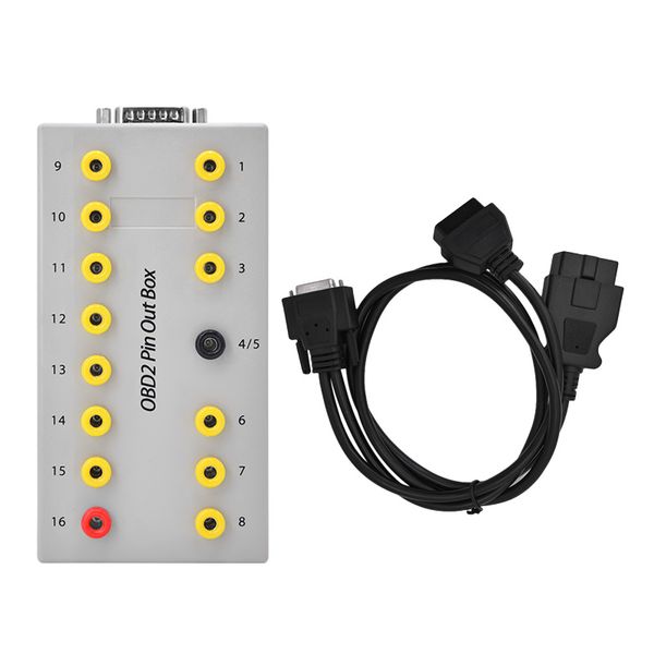 

10pcs a lot obdii breakout box obd2 pin out box car auto connector pinout tester
