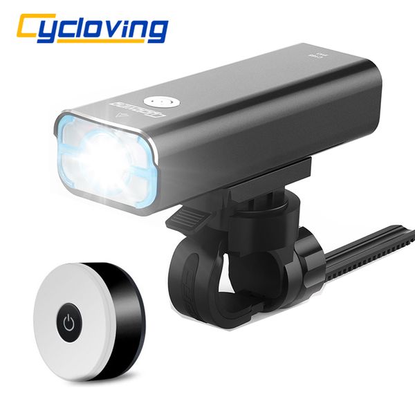 

cycloving led bike light bicycle lights 5modes waterproof ipx3 1200lums rechargeable with high bike tail lgiht rechargeable