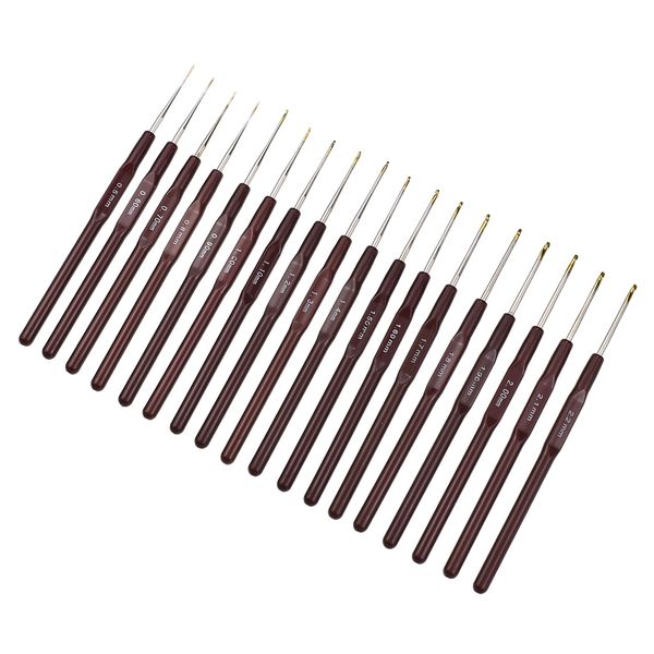 

18 sizes crochet hooks knitting needles set weaving craft diy tools, Black;white