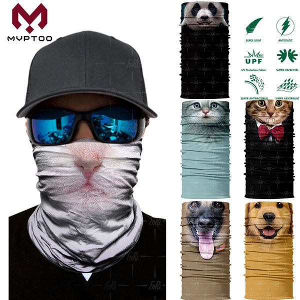 

3d бесшовные магия симпатичные животные собаки кошки маска мотоцикл мотоцикл лыж оголовье кольцо пробки шарф головной щит бандана мужчины же