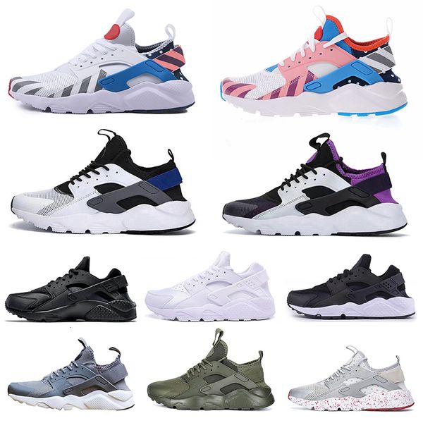 

new huarache 4.0 1.0 men women running shoes hurache triple white black huaraches women mens trainer huraches sports sneakers 36-45