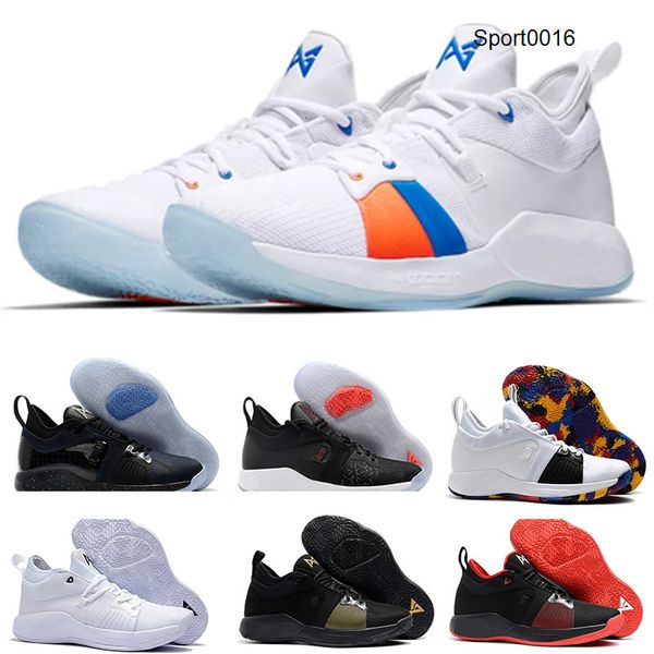 

new george 2 pg ii basketball shoes for man pg2 2s starry station ep blue sports run sport training sneakers, Black