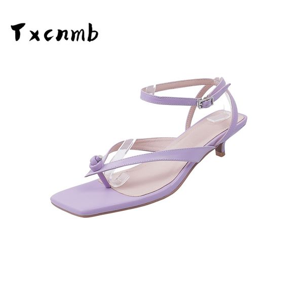

txcnmb 2020 elegant fashion fenuine leather female pumps open-toed high heels sandals wedding night club shoes woman heels, Black