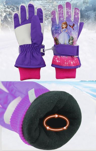 

glv909 children's winter ski gloves warm waterproof students gloves