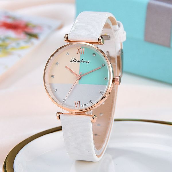 

style fashion women's luxury leather band analog quartz wristwatch golden ladies watch women dress black clock, Slivery;brown