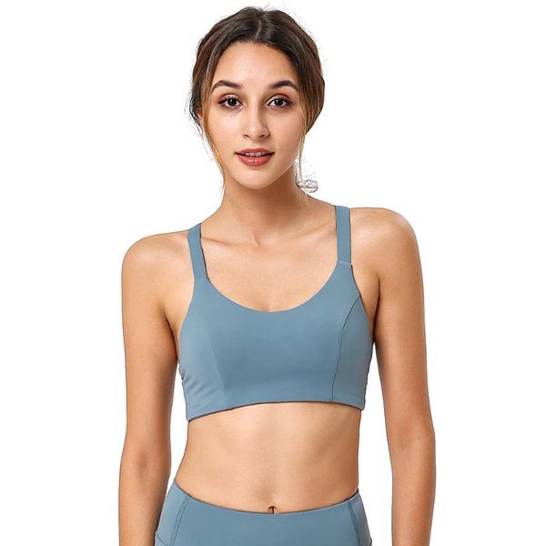 

gym clothing lukitas female workout bra push up cross back nylon solid running femme yoga fitness underwear sports pad xl, White;black