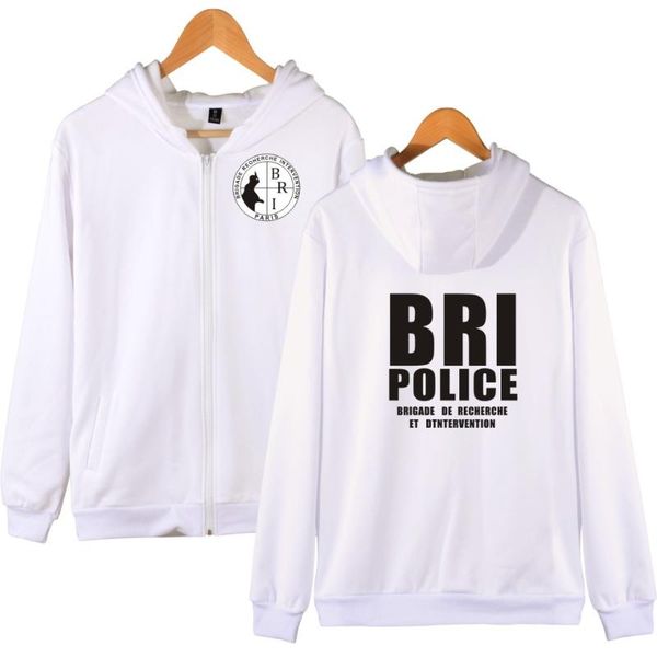 

2020 france special forces unit gign raid bri black zipper hoodie men winter hoodies sweatshirt fleece 4xl jacket