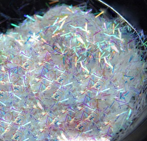 

10ml / box fine iridescent holographic sprinkle nail glitters, bar glitter stripes, stripe lace confetti , holographic glitters, Silver;gold