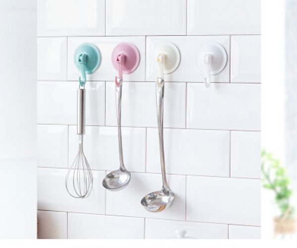 

powerful suction cup wall hooks plastic soft vacuum sucker hanger creative kitchen tools bathroom sundries organizer