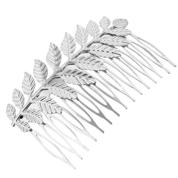 

элегантная мода металл красивая infix свадебные аксессуары для волос зажим для волос расческа easy wear daily подарка венчания leaf shaped п, Golden;white