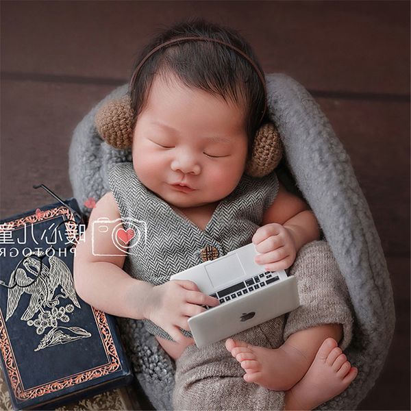 

dvotinst newborn pgraphy props baby knit crochet mini headphone slippers flip flops little studio p props accessories, Yellow