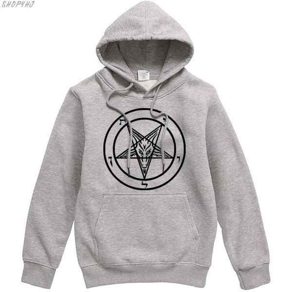 

новые мужские модные толстовки высокое качество все-матч мужской пуловер брендовая одежда harajuku мужские топы пентаграмма готический оккул, Black