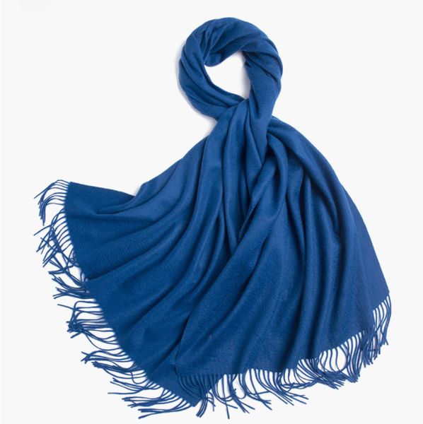 

red 100% pure wool scarf women 2019 brand thicken warm echarpe wraps for ladies foulard femme winter solid merino wool scarves, Blue;gray