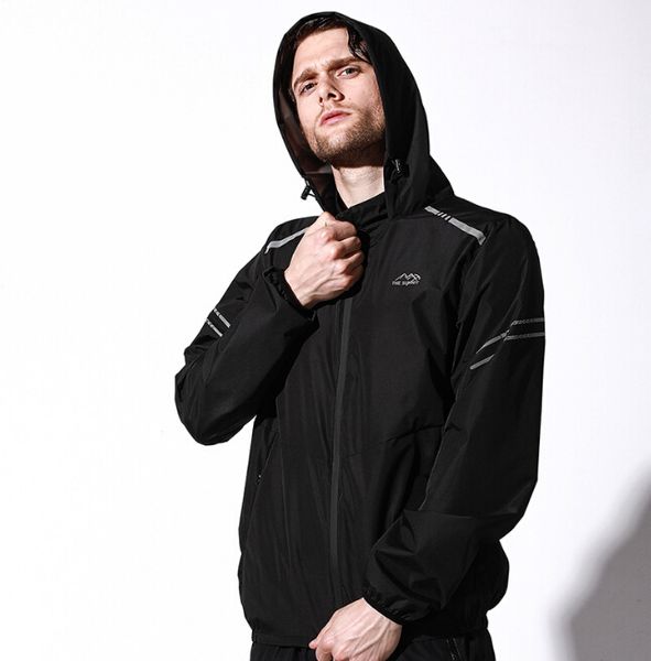 

explosive sweat suit men's loose plus size boxing bodysuit running fitness weight loss sweat suit, White;black