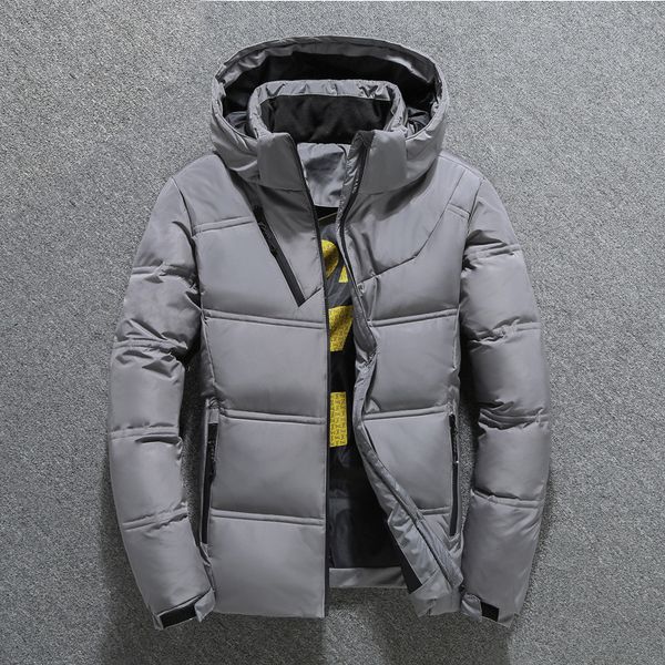 

2019 fashion winter jacket mens white duck down jacket men quality thermal thick coat snow red black parka male warm outwear
