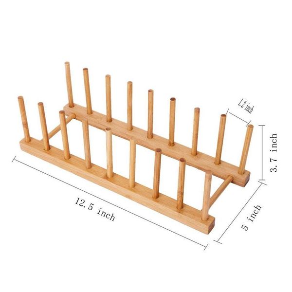 

bamboo тарелки тарелка чаша кубок книги пот крышка разделочная доска сушилка стенд держатель drainer хранения организатор кухонного шкафа (k
