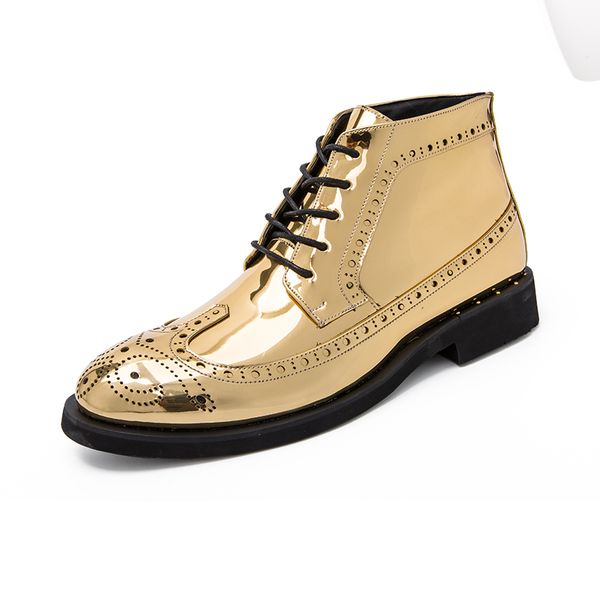 

new autumn winter men's dress boots business men boots leather men shoes comfortable outdoor ankle casual shoes, Black