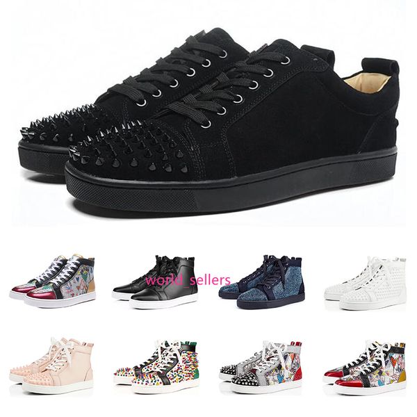 

ace designer fashion s shoes studded spikes flat sneakers for men women glitter party lovers genuine leather casual rivet sneaker