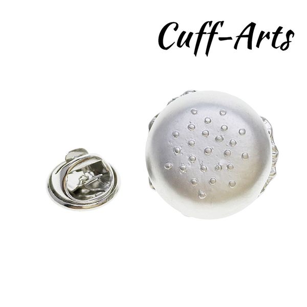 

lapel pin fashion hamburger for men brooch gift metal vintage decorate clothes with gift box by cuffarts p10109, Gray