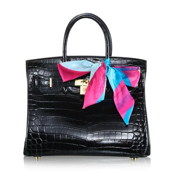 

luxurious2019 grain crocodile cowhide handbag genuine leather woman package bag