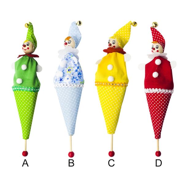 

christmas barrel man doll cloth christmas ornaments wood spots cartoon doll creative children's toys