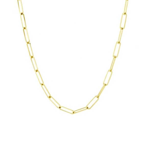 

lozrunve fashion 925 sterling silver plain large paper clip paperclip chain necklace custom