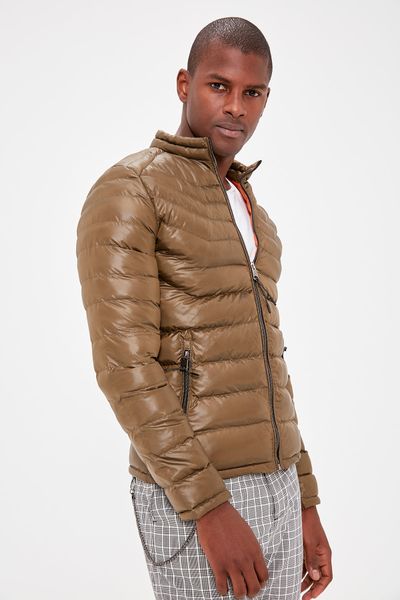 

trendyol male front zipper pockets new coats tmnaw20mo0075, Black;brown