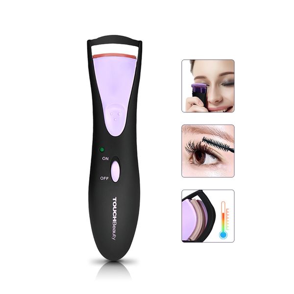 

touchbeauty eyelash curler, heated & double heating silicone pad curly tool making long eyelashes tb-1016
