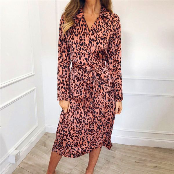 

women designer clothes womens designer dress party leopard summer chiffon long sleeve turn down collar vestidos verano designer clothes, Black;gray