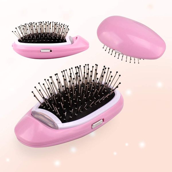 

ionic hair brush magic electric hair comb negative ions hairbrush hair modeling styling comb no more frizz combs dropship, Silver