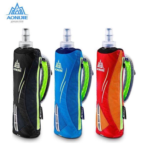 

aonijie waterpoof hand-held sport kettle pack outdoor marathon running phone bag for 5.5 inch phone/500ml soft water flask