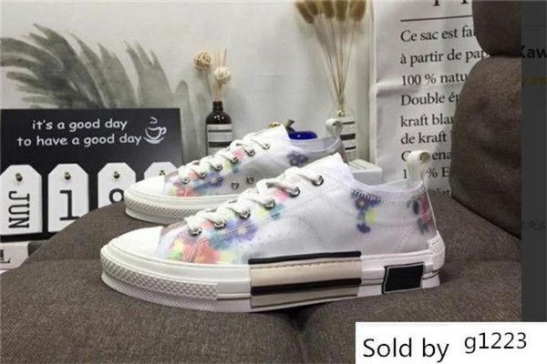 

оптовая 19ss цветы технические canvas b23 b24 высокие кроссовки в косой мужские марка b23 дизайнерские обувь женская мода кроссовки n16, Black;green