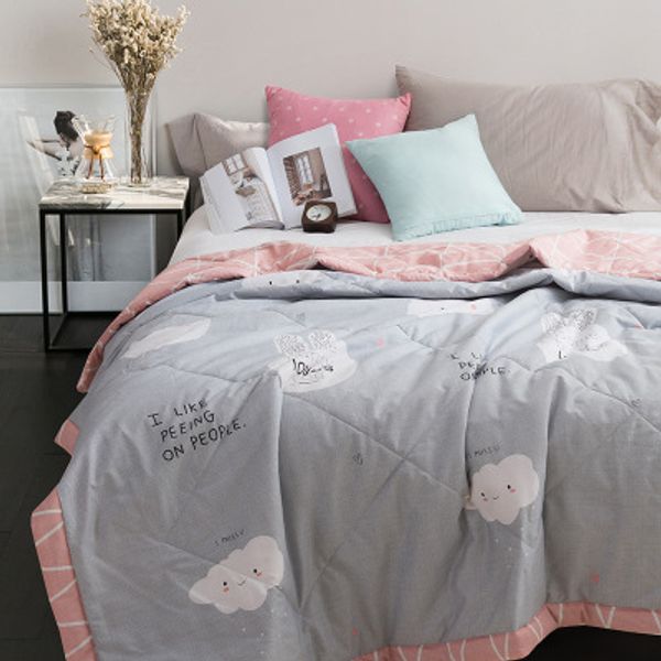 

2018 new bedding summer quilt comforter twin queen blankets for adults cotton plaids bed covers patchwork bedspread home textile