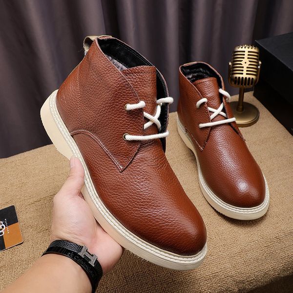

2019 european station autumn new leather men's shoes low heel deep mouth with elegant elegance temperament leather work shoes, Black