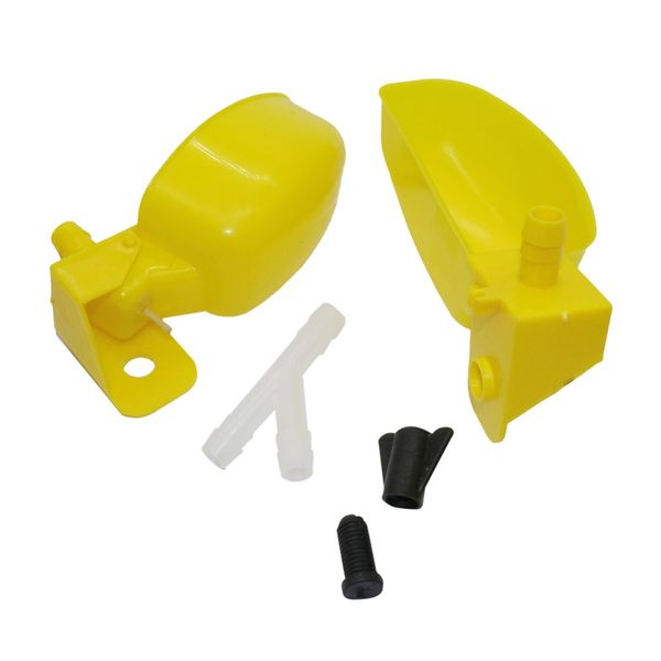 

2 pcs Quail chicken Bird Feeder Automatic waterers Cups Poultry Waterer bowl Feeders Yellow