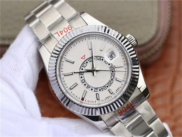 Механизм N montre DE luxe 9001, стальной корпус 904L, внутреннее кольцо, 24 часа, настоящие функциональные дизайнерские часы, роскошные часы, наручные часы Relojes