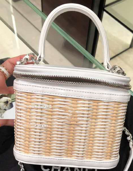 

2020 spring new classic retro rattan leather leather stitching fashion women's makeup bag