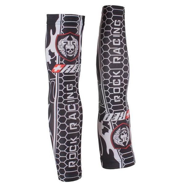 

2018 new skull rock racing outdoor mtb bike riding arm protection over sleeve cuff manguito ciclismo bicycle cycling arm warmers, Black;gray