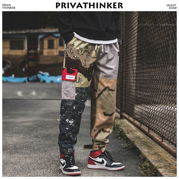 

Men Camo Joggers Pants 2018 Mens Japanese Streetwear Track Pants Pockets Ankle Sweatpants Male Autumn Cargo