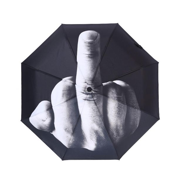 

2019 new novel middle finger anti-uv pocket mini umbrella rain windproof durable 5 folding sun umbrellas portable sunscreen