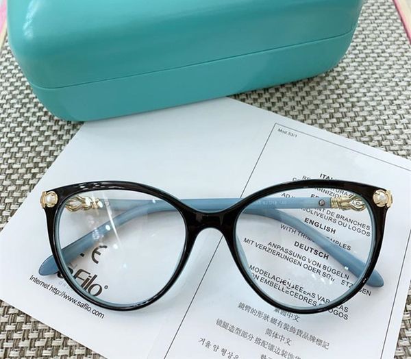 Più nuovo Exqusite F2213 montatura da donna farfalla occhiali rotondi cateye 52-18-140 decorazione perla artificiale tavola ITALIA per occhiali da vista confezione fullset