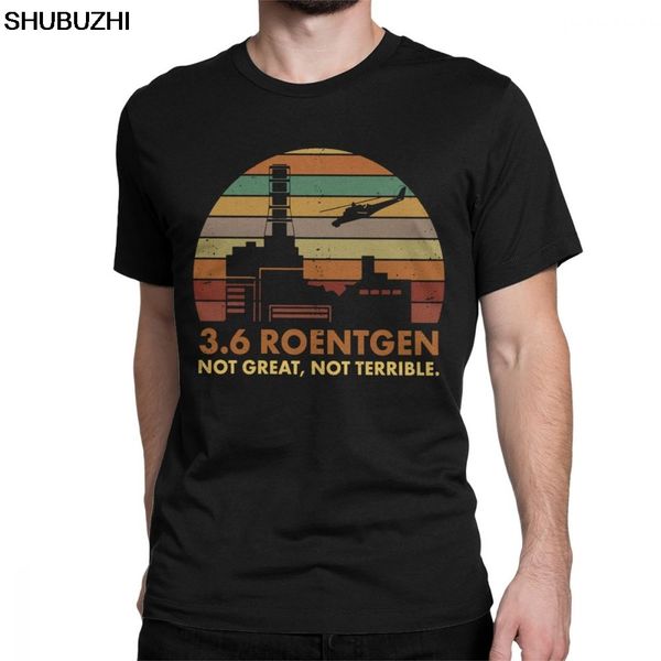 

men's 3.6 roentgen not great not terrible t-shirt chernobyl tv show nuclear radiation t shirt leisure tee shirt, White;black